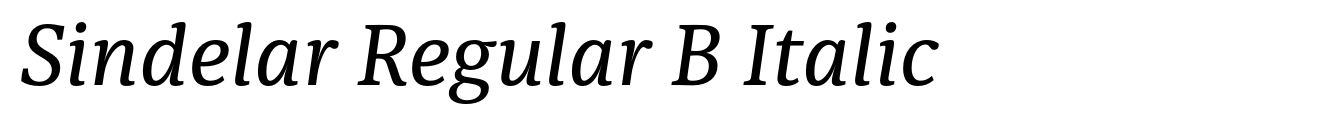 Sindelar Regular B Italic image